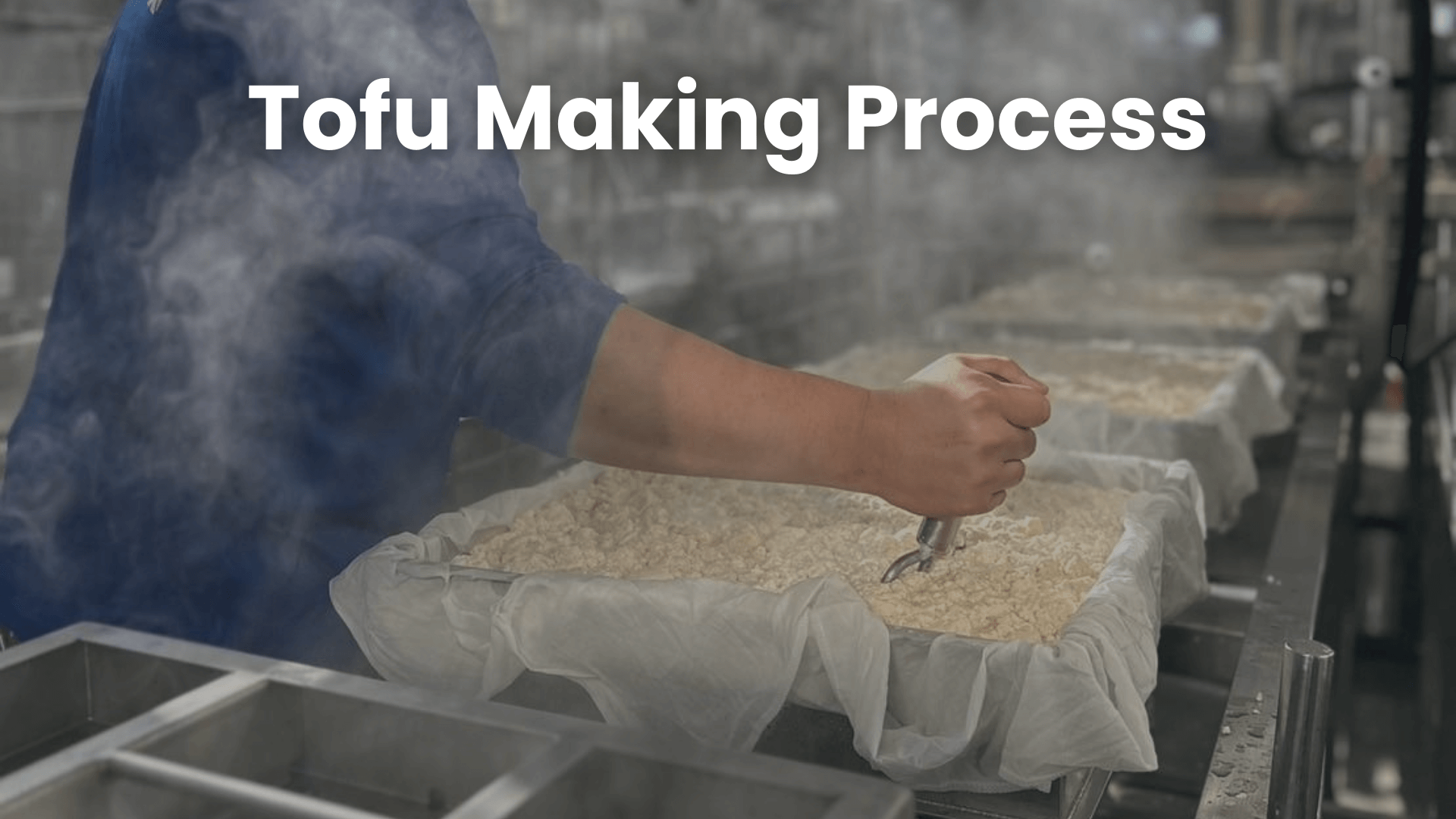 A man making Tofu