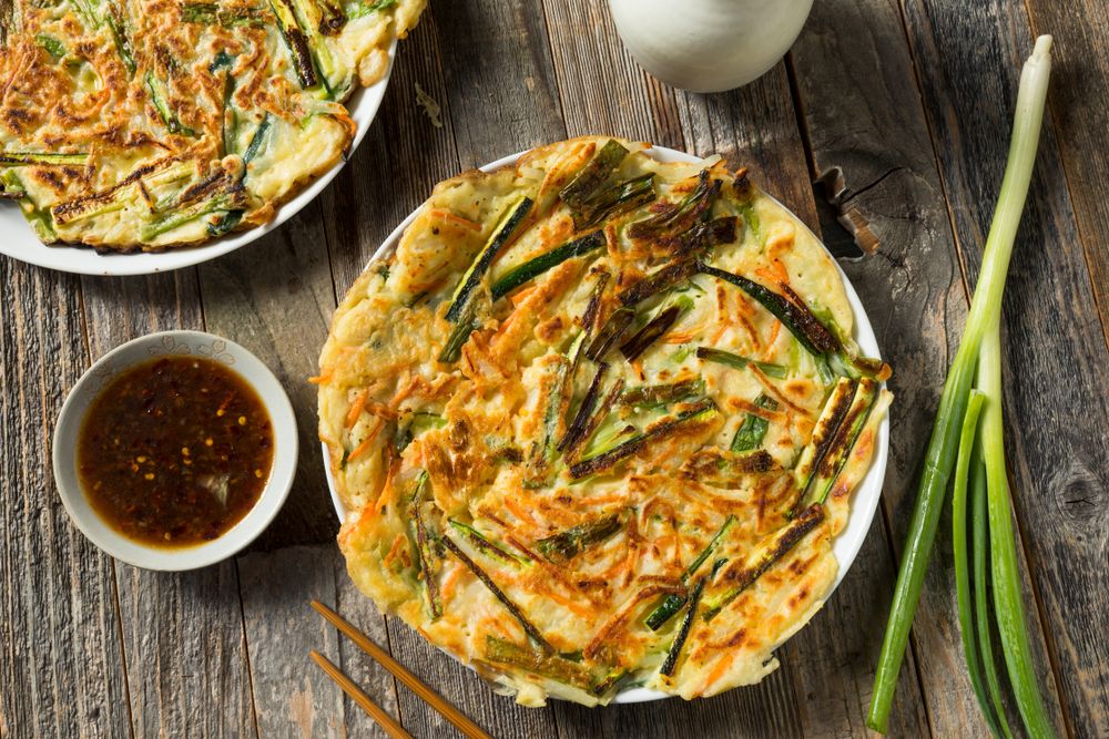 Pancake pizza scallion klasik