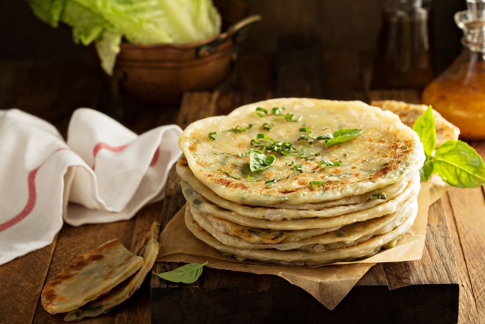 Bánh pancake kim chi kiểu Hàn Quốc